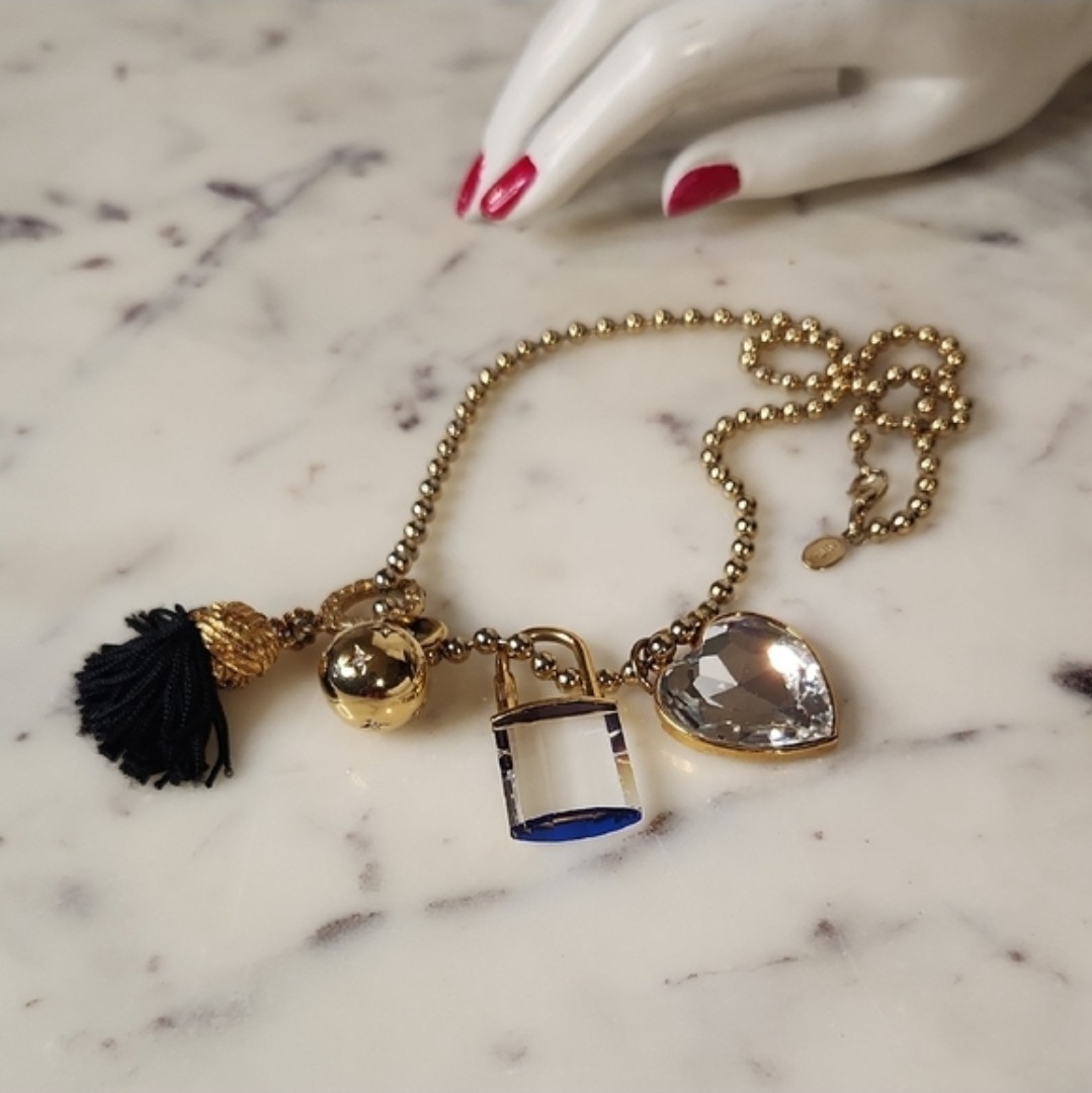 AGATHA PARIS Necklace 4 Charms | Swarovski Crystal Necklace
