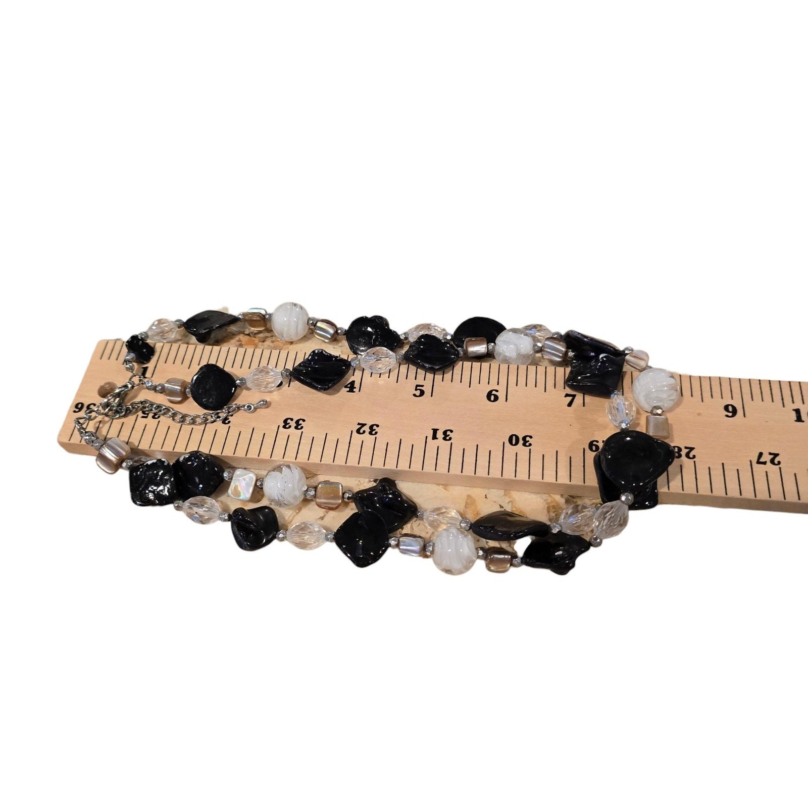 Vintage Necklace Chunky Beaded Statement Double Strand 18″ Layered SKU 2517