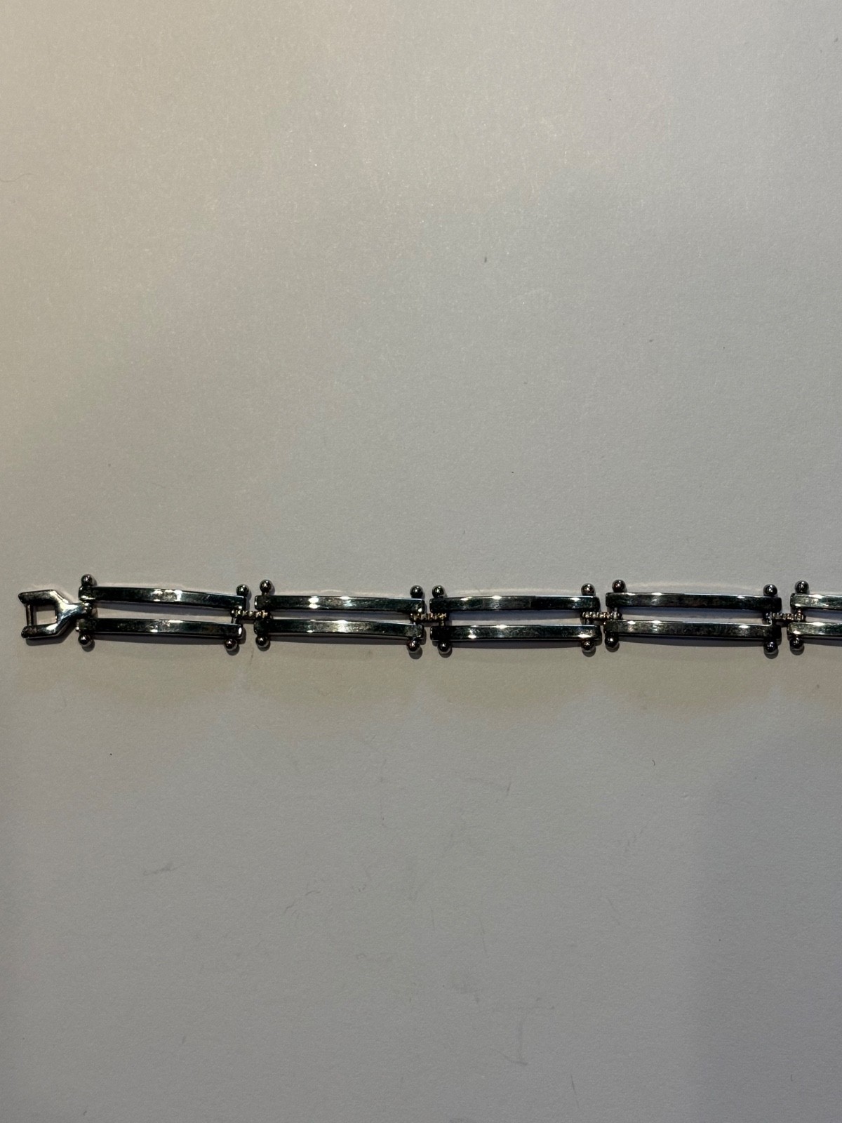 Vintage MCM Sterling Silver Double Bar Link Bracelet – 13.8 Grams