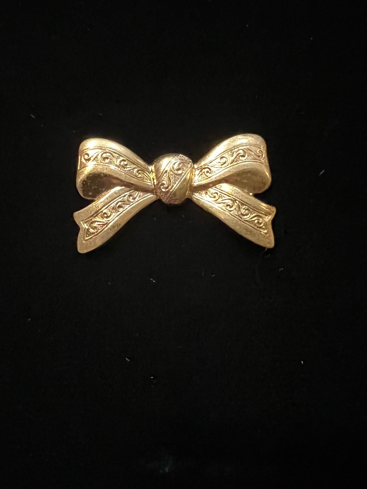 Large Bow Vintage Brass Stamping 22K Gold Plated for Jewelry/Crafting/Decoration