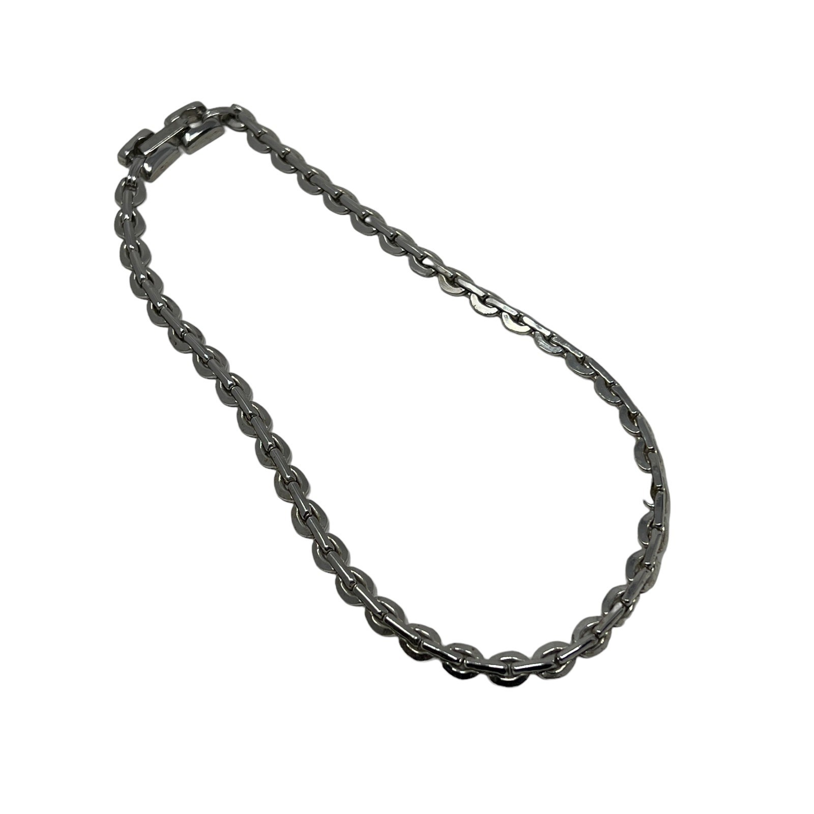 Vintage Silver Tone Chain Choker Necklace
