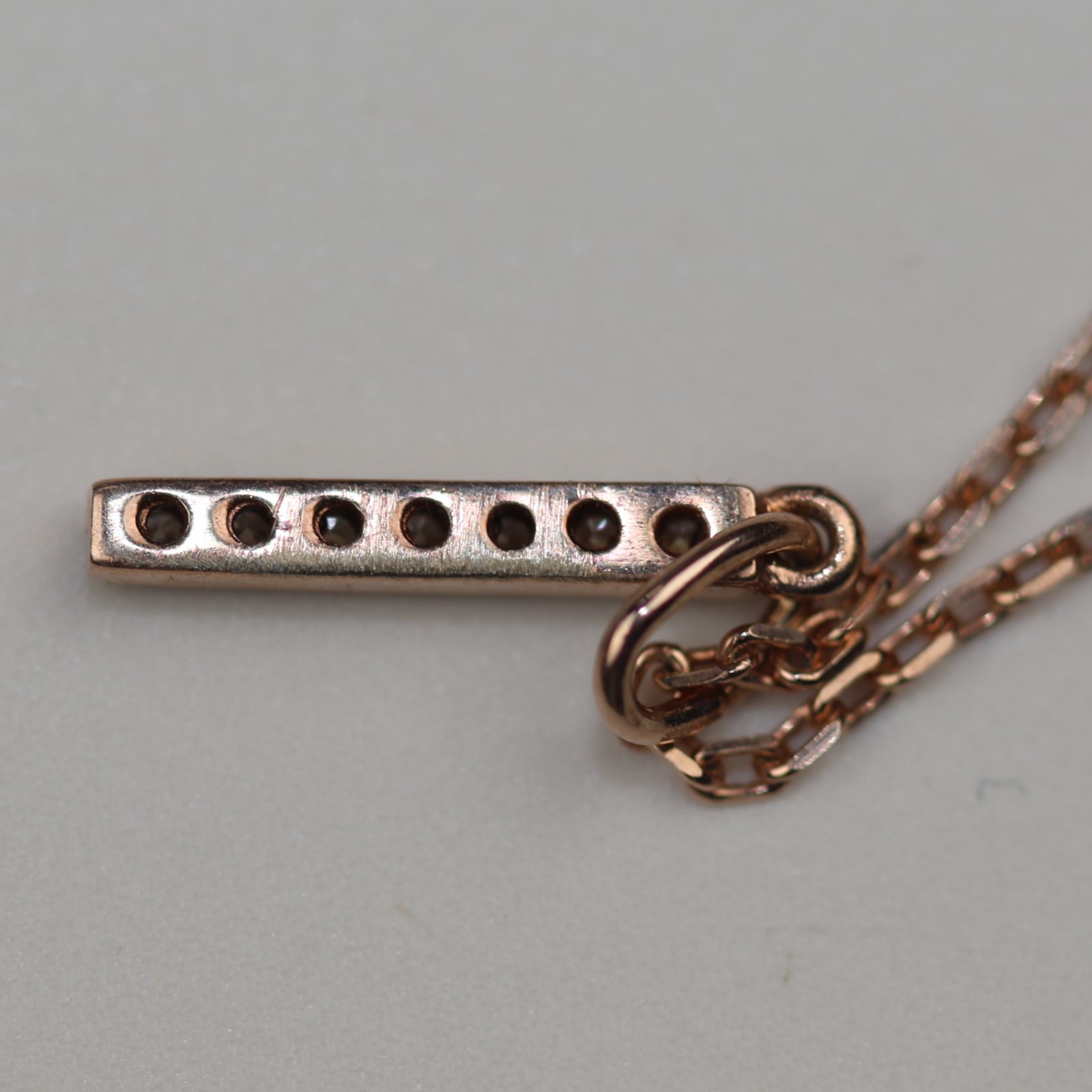 Vertical Bar Gemstone Pendant Necklace Vermeil Sterling Silver