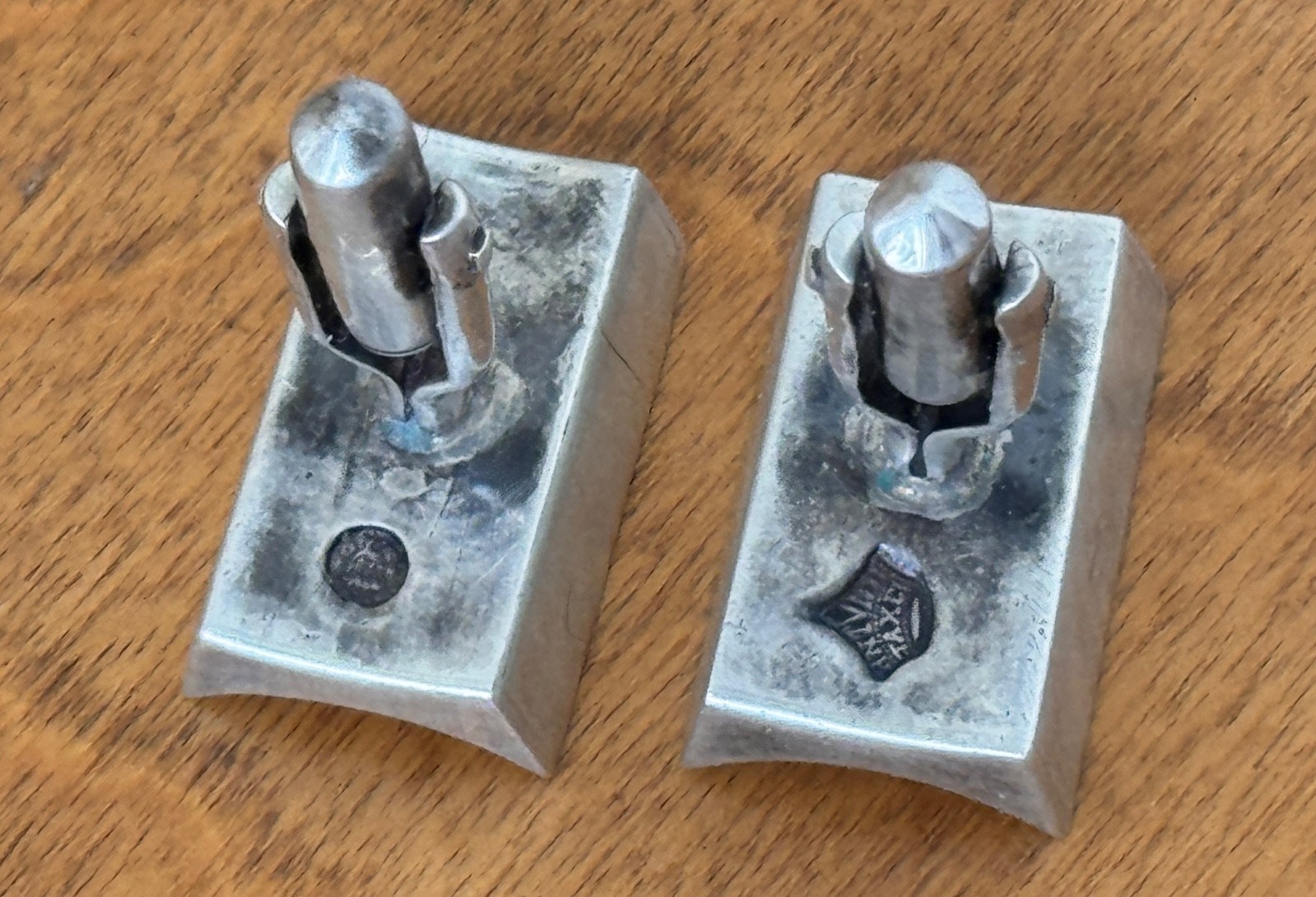Antonio Pineda Taxco Mexican Modernist Sterling Silver 925 cufflinks Vtg Rare