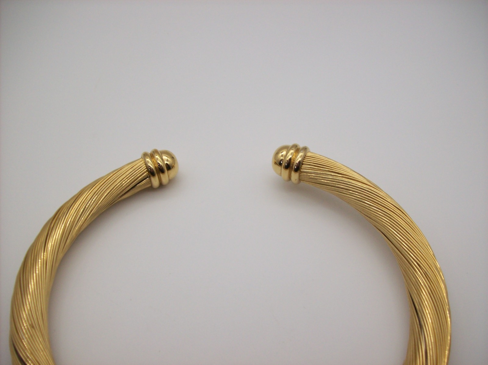 Vintage GoldTone Wire Chunky Heavy Choker Retro Statement Necklace 1990s Y2K