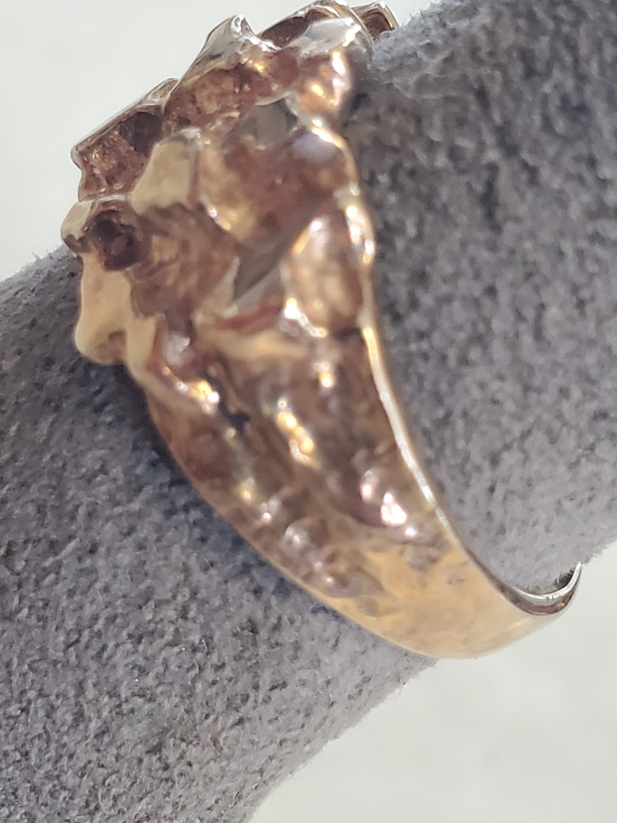 Vintage 14K Gold Plated Nugget Ring Size 6.5
