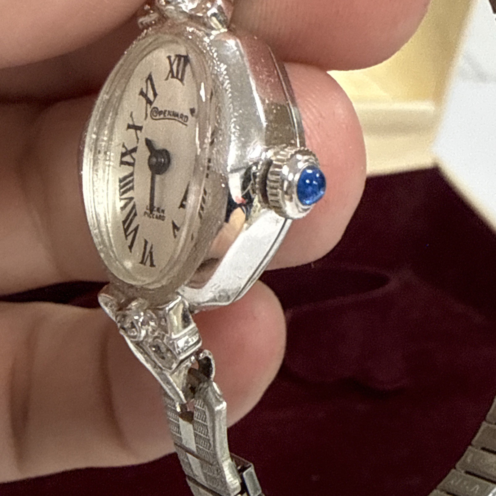Lucien Piccard Pennard Genuine Diamond Watch Crown Sapphire Wind-up With Box
