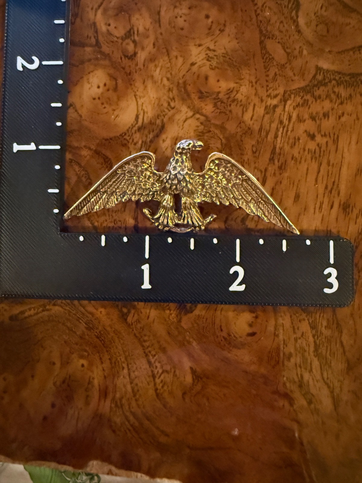 Vintage Eagle Brooch Pin Gold Tone Detailed signed Zentall 1950s Figural
