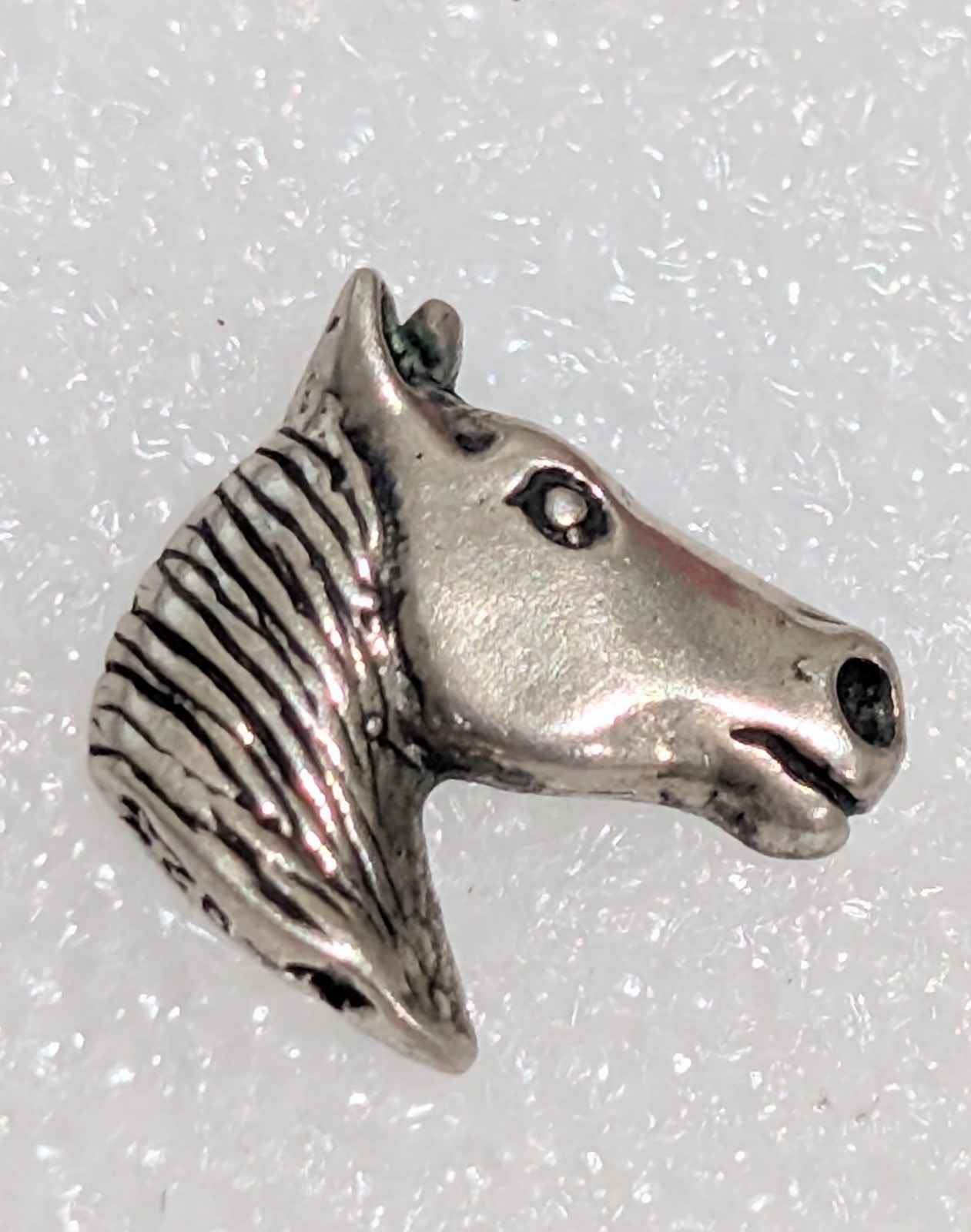 Vintage Sterling Silver Equestrian Horse Signed 14mm Post Earrings