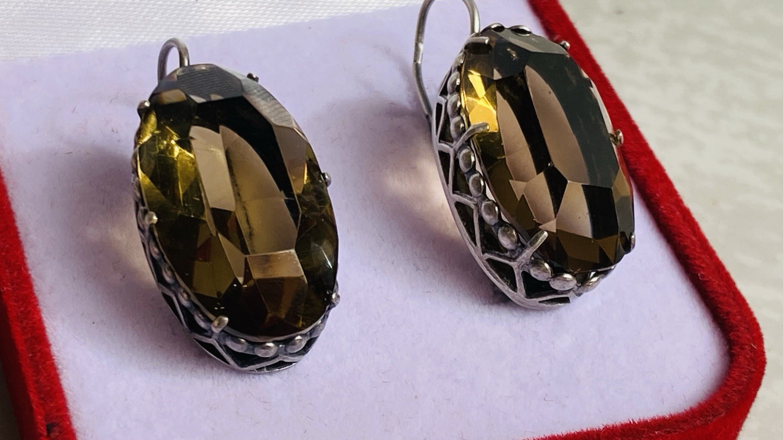 Серьги Крупные СССР серебро 875 звезда 3ФК