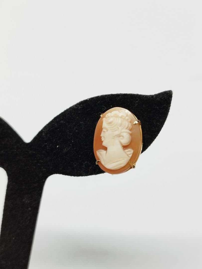 Vintage Cameo Earrings Excellent #469