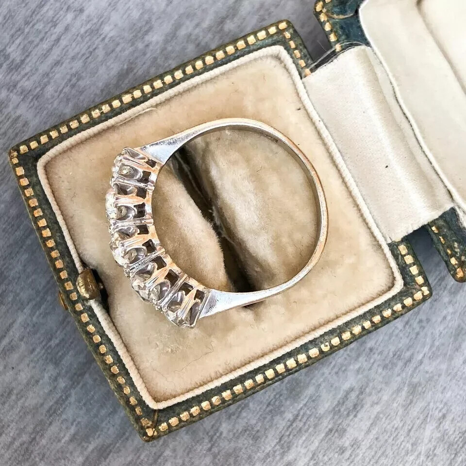 Art Deco Style 3.4Ct Round Lab Created Diamond Engagement 14K White Gold FN Ring