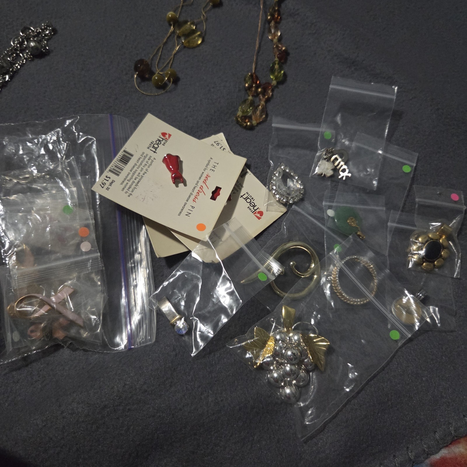 Mixed Lot Jewelry 50+ Pieces Necklace Bracelet Pendant Brooch Pin
