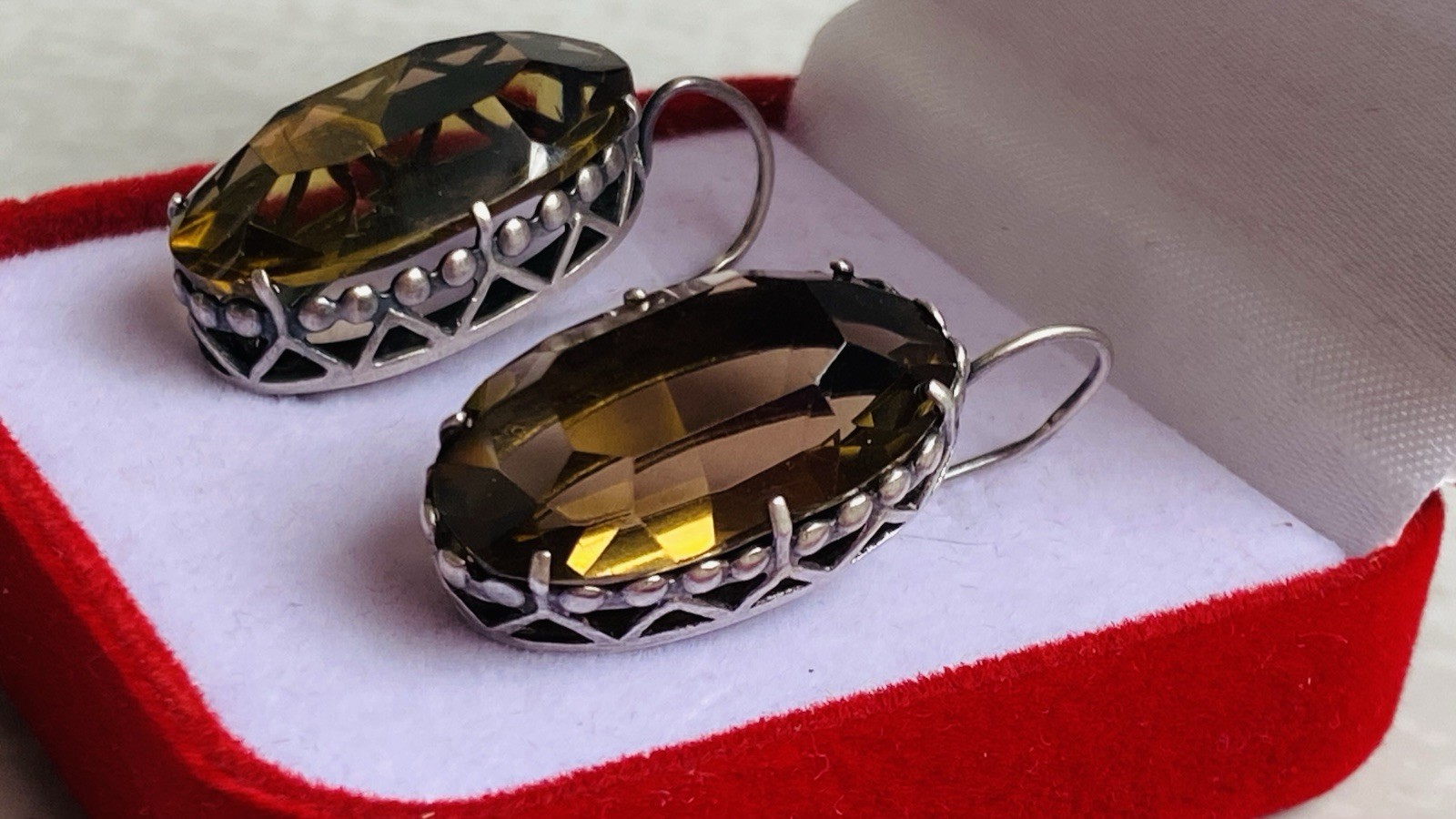 Серьги Крупные СССР серебро 875 звезда 3ФК