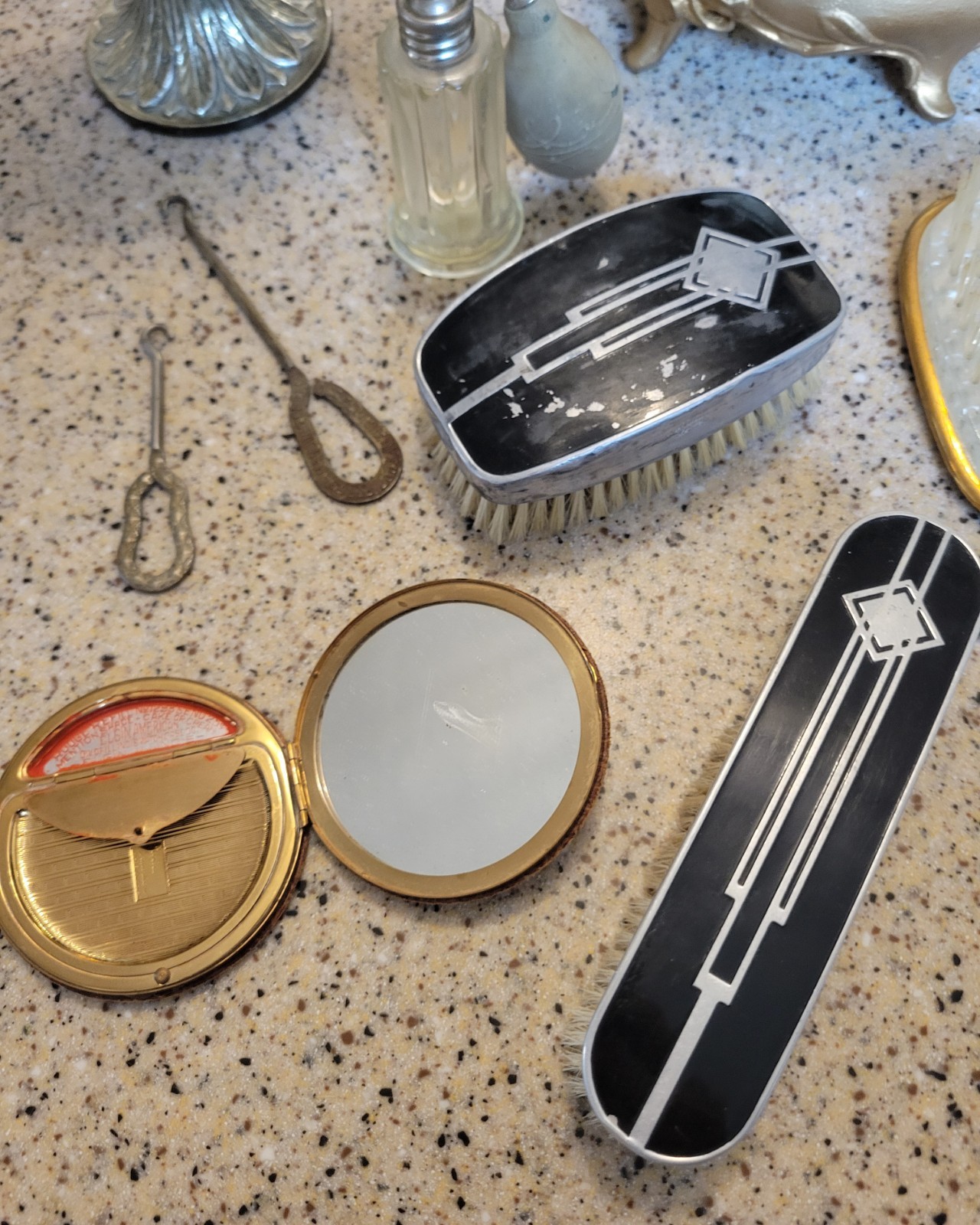 Antique Womens Vanity Set Lot (10)