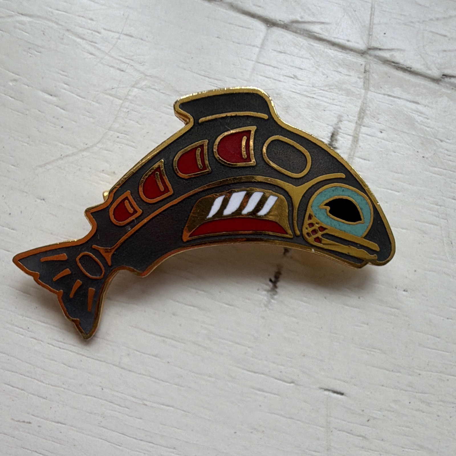 1 vintage David Audette fish pin with 4 other nautical beauties