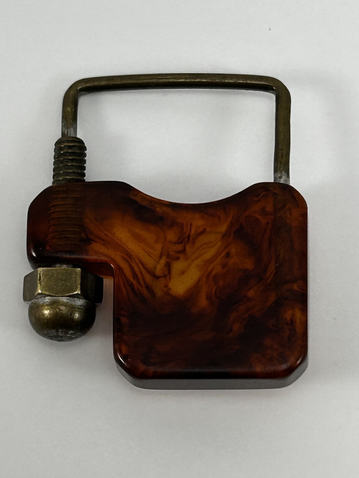Vintage Antique Tortoiseshell Celluloid Dog Bakelite Mother key Pearl Clip tag