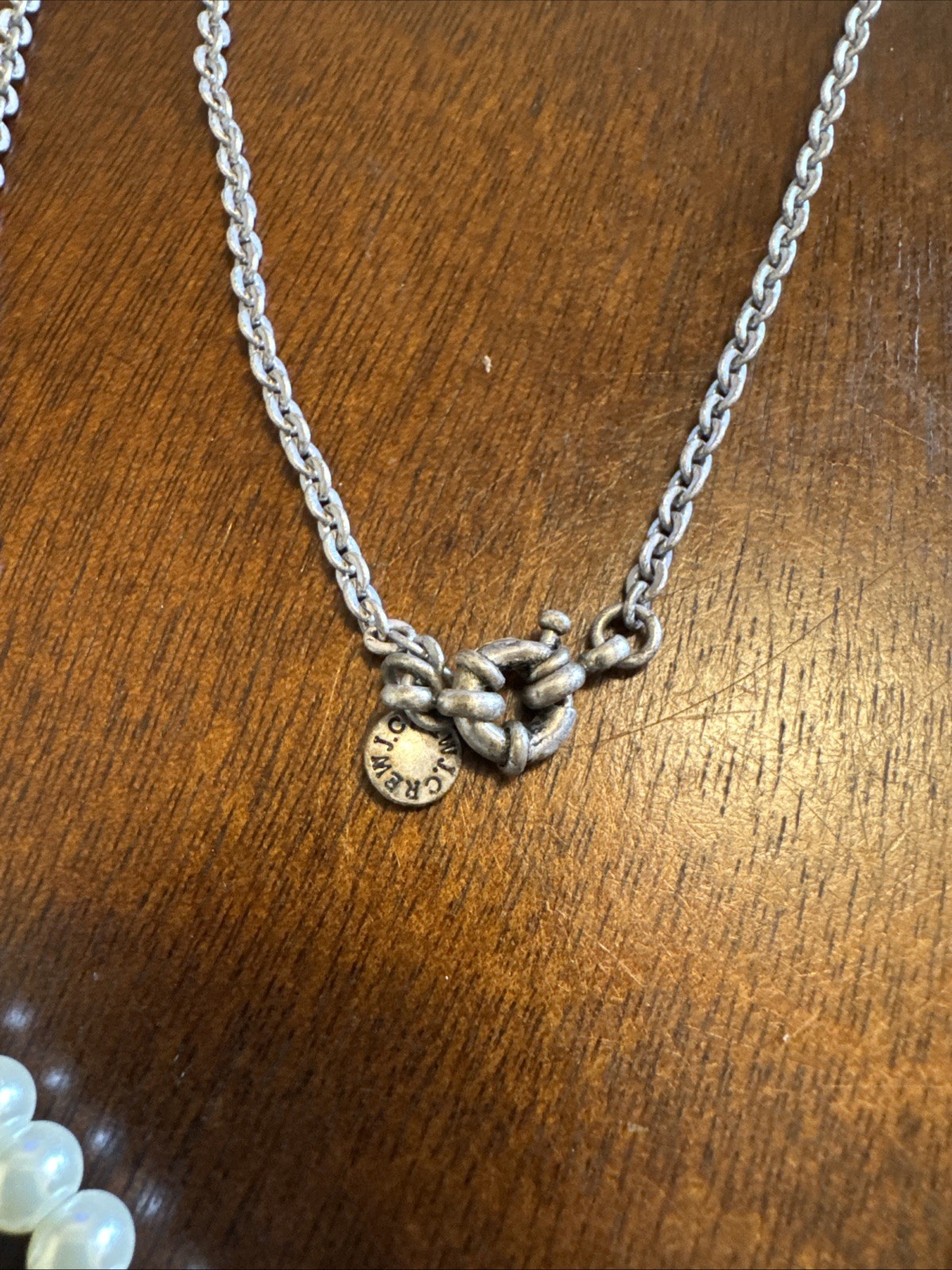 J. Crew Faux Multistrand Faux Pearl Chain Necklace 23” Pearl Strands 4”-5”