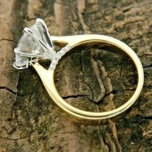 2.4Ct VVS1 Round Cut Lab Created Diamond Anniversary 14K Yellow Gold Finish Ring
