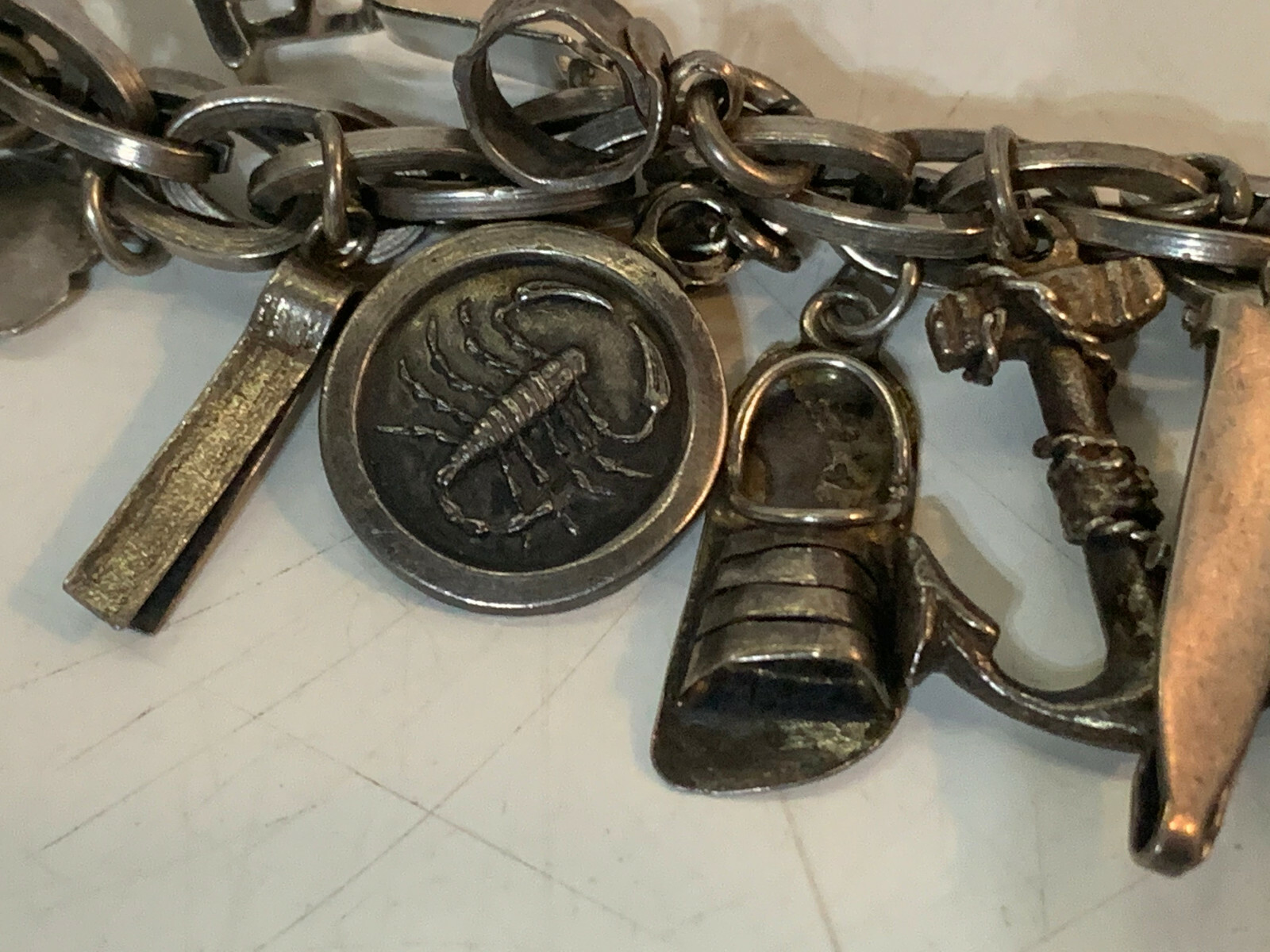 Vtg Sterling Silver Charm Bracelet 25 Charms Mexico Native American Figure Other