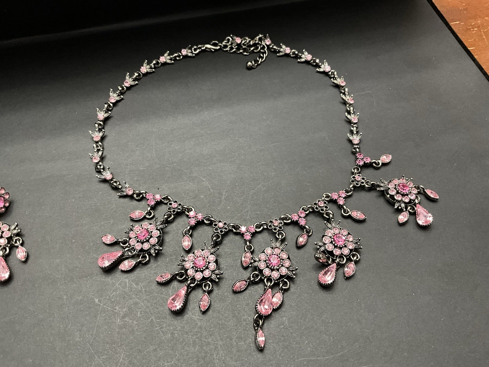 Vintage Victorian Inspired Floral Festoon Style Necklace,bracelet,and Earrings