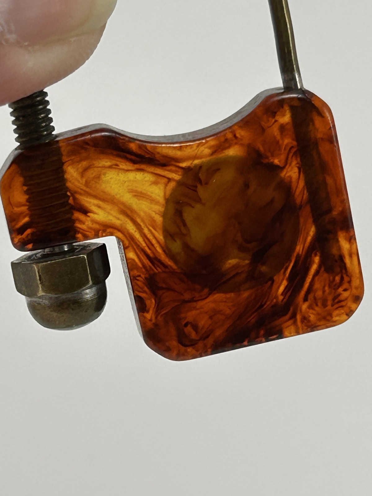 Vintage Antique Tortoiseshell Celluloid Dog Bakelite Mother key Pearl Clip tag