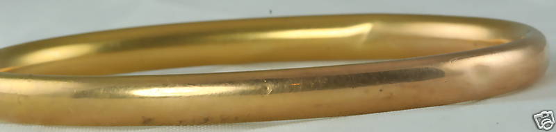 VINTAGE ANTIQUE 1/20TH 12K GF BANGLE BRACELET MATTE