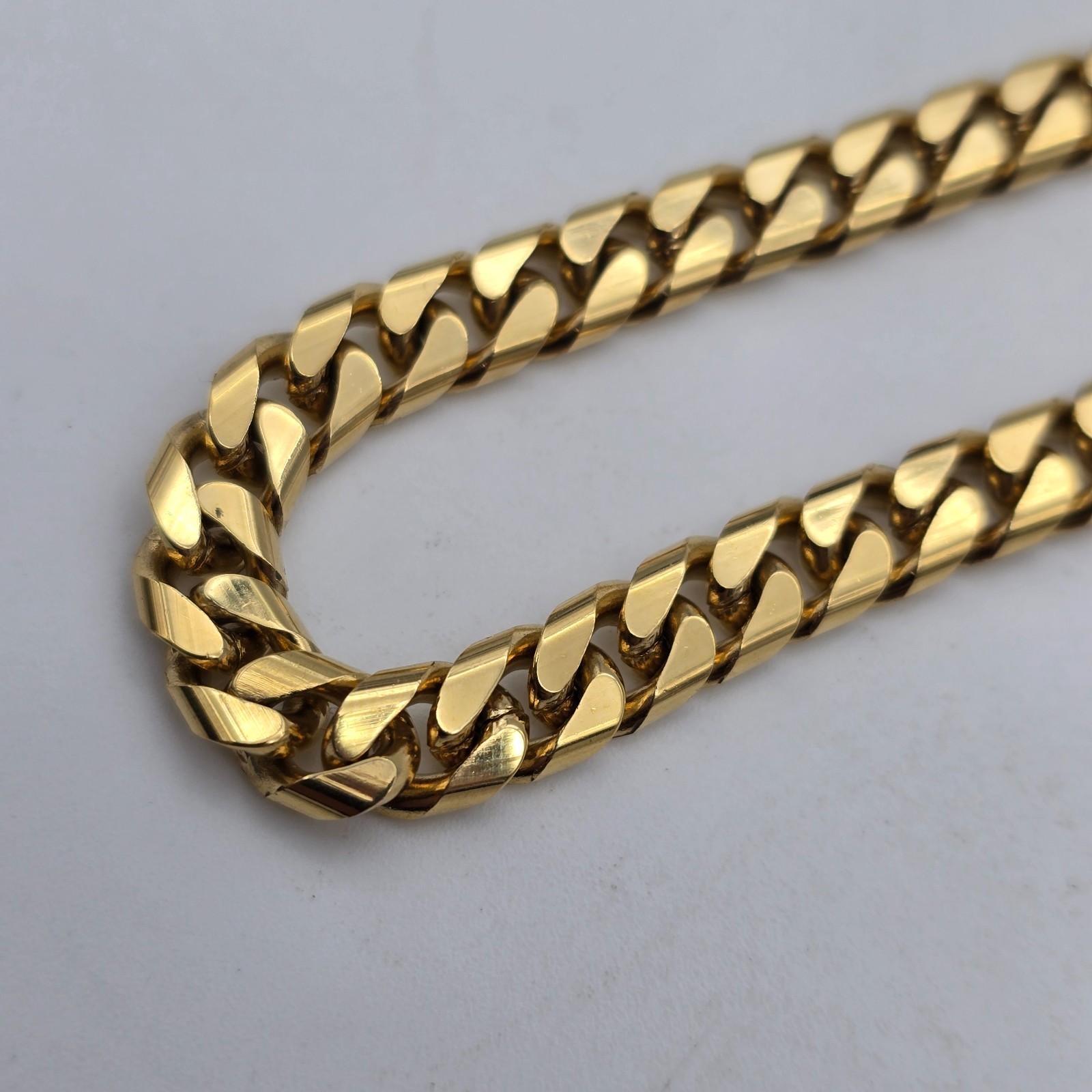 Givenchy 6.4 mm Cuban Curb Chain Link Gold Tone Necklace 24″