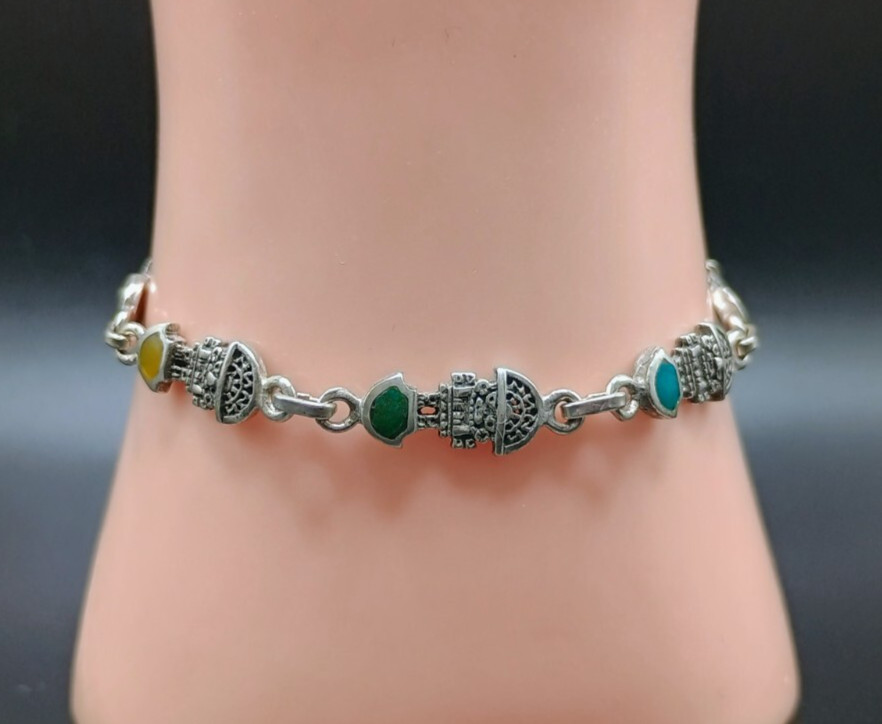 Unisex 950 Sterling Silver Tumi Bracelet from Pre-Columbian Culture