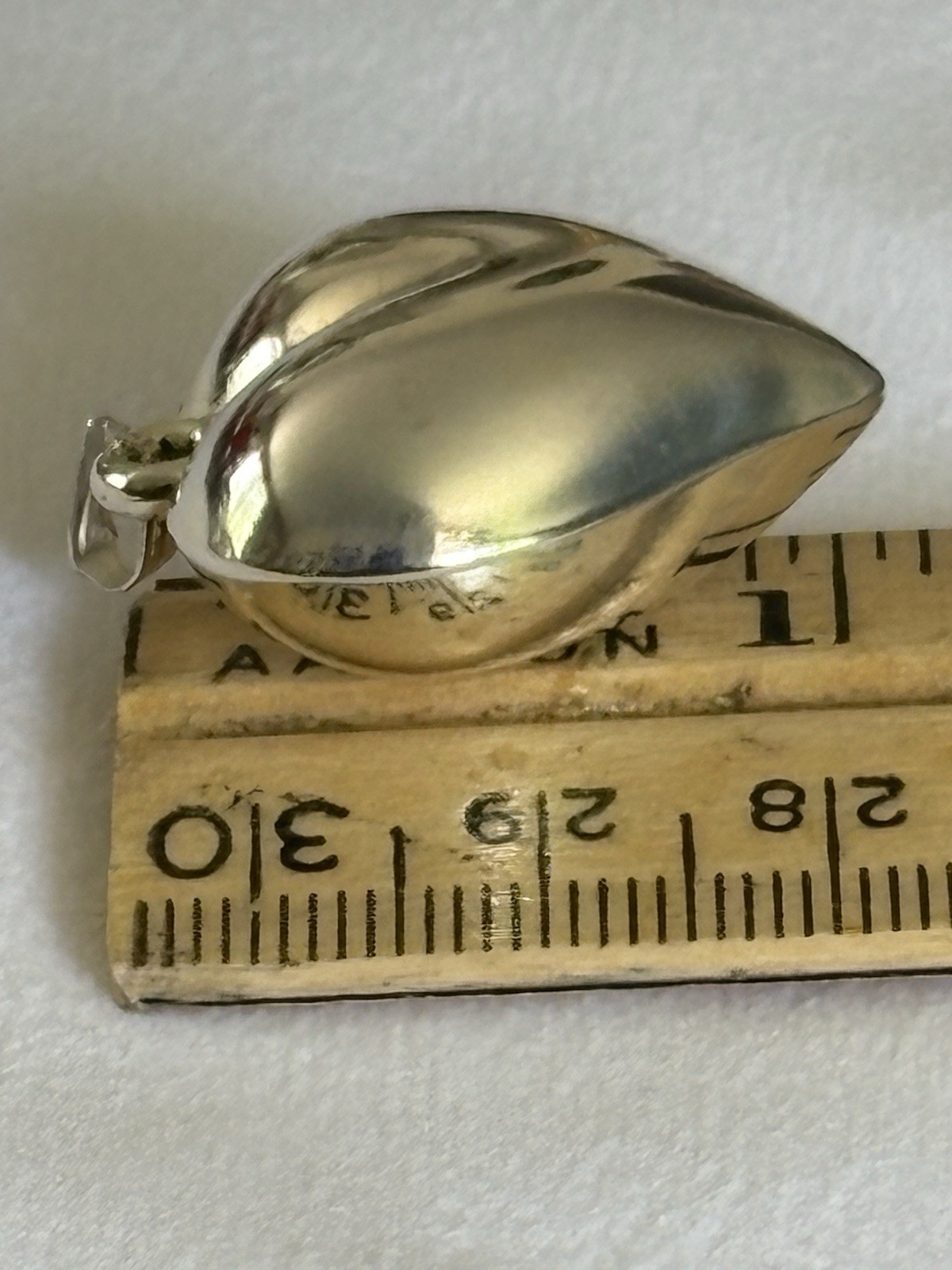 Lot Of 10 Puffy Heart Silver Plated Pendant Charm 1” Taiwan 1980’s NEW NIP