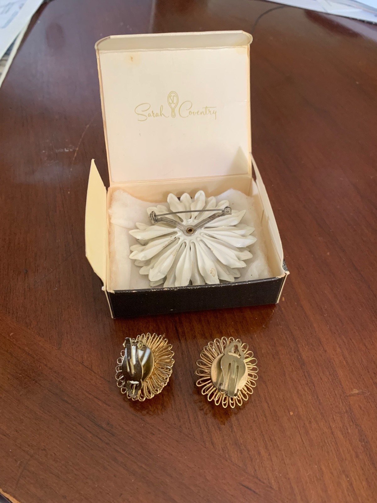 Vintage Sarah Coventry pin and clip on earrings “not sure of brand on earrings”