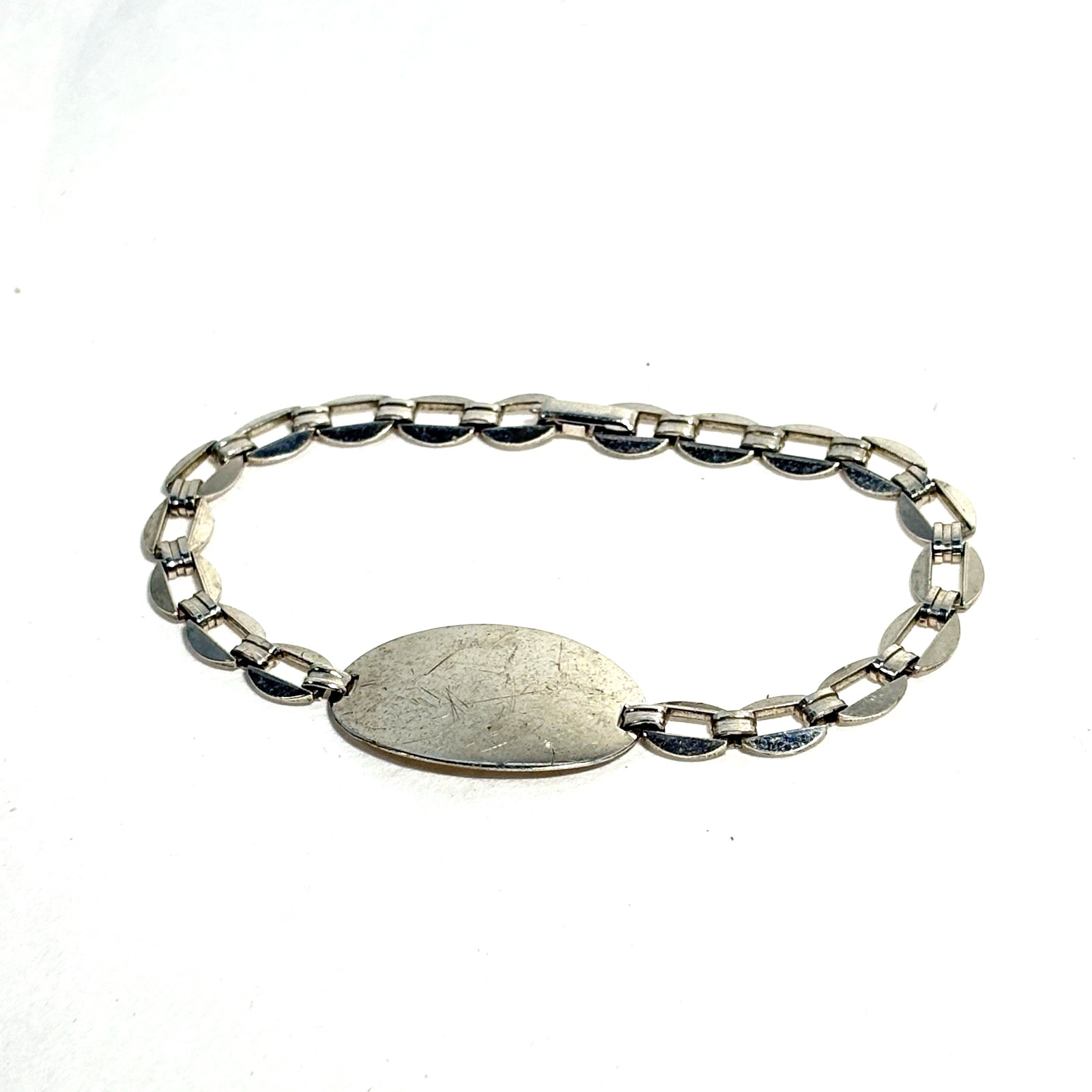 Vintage Signed FCC Sterling ID Bracelet Engravable 7″