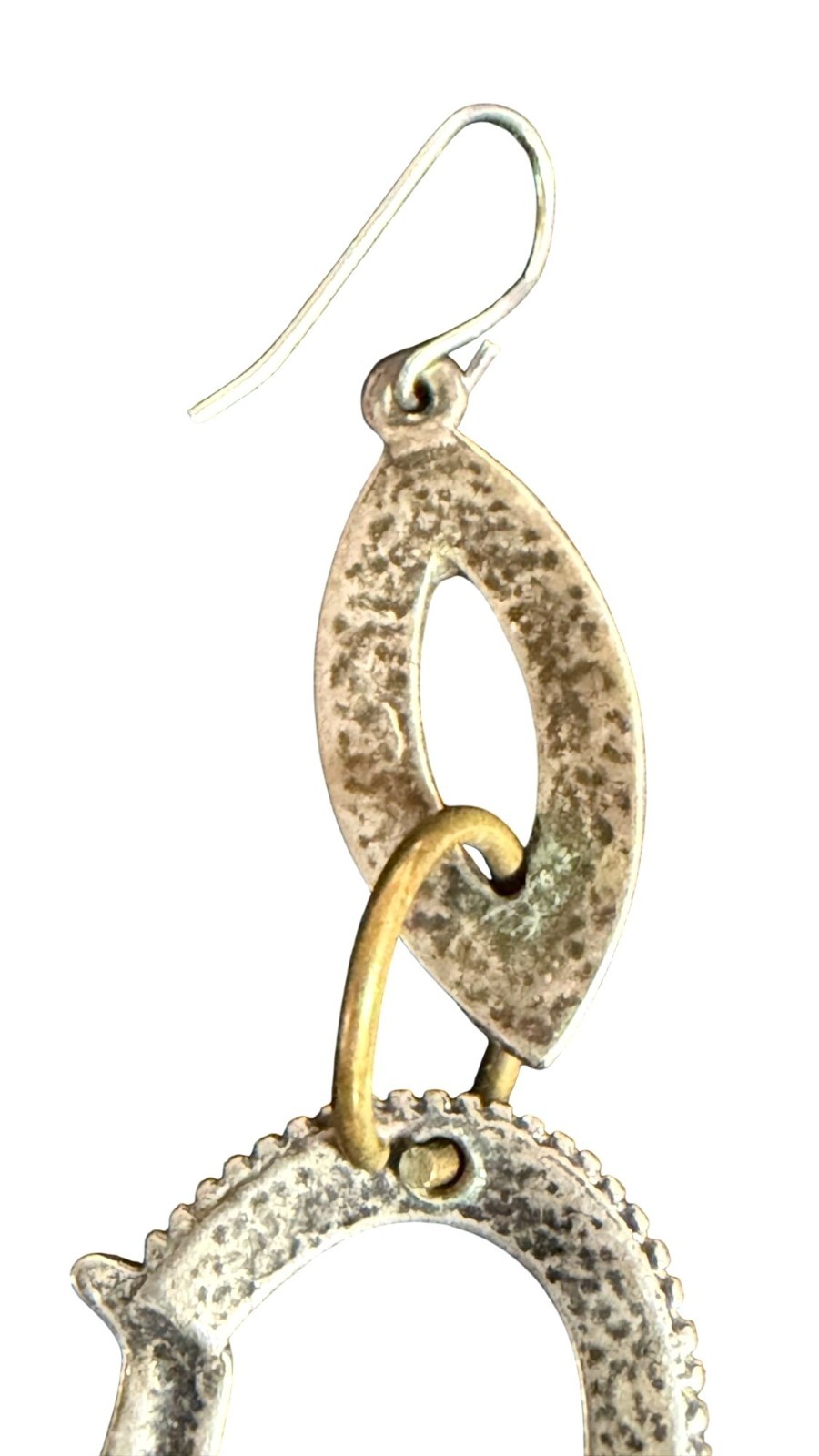 Vintage Berebi Brass & Enamel Bird Dangle Earrings With Fishhook Closure