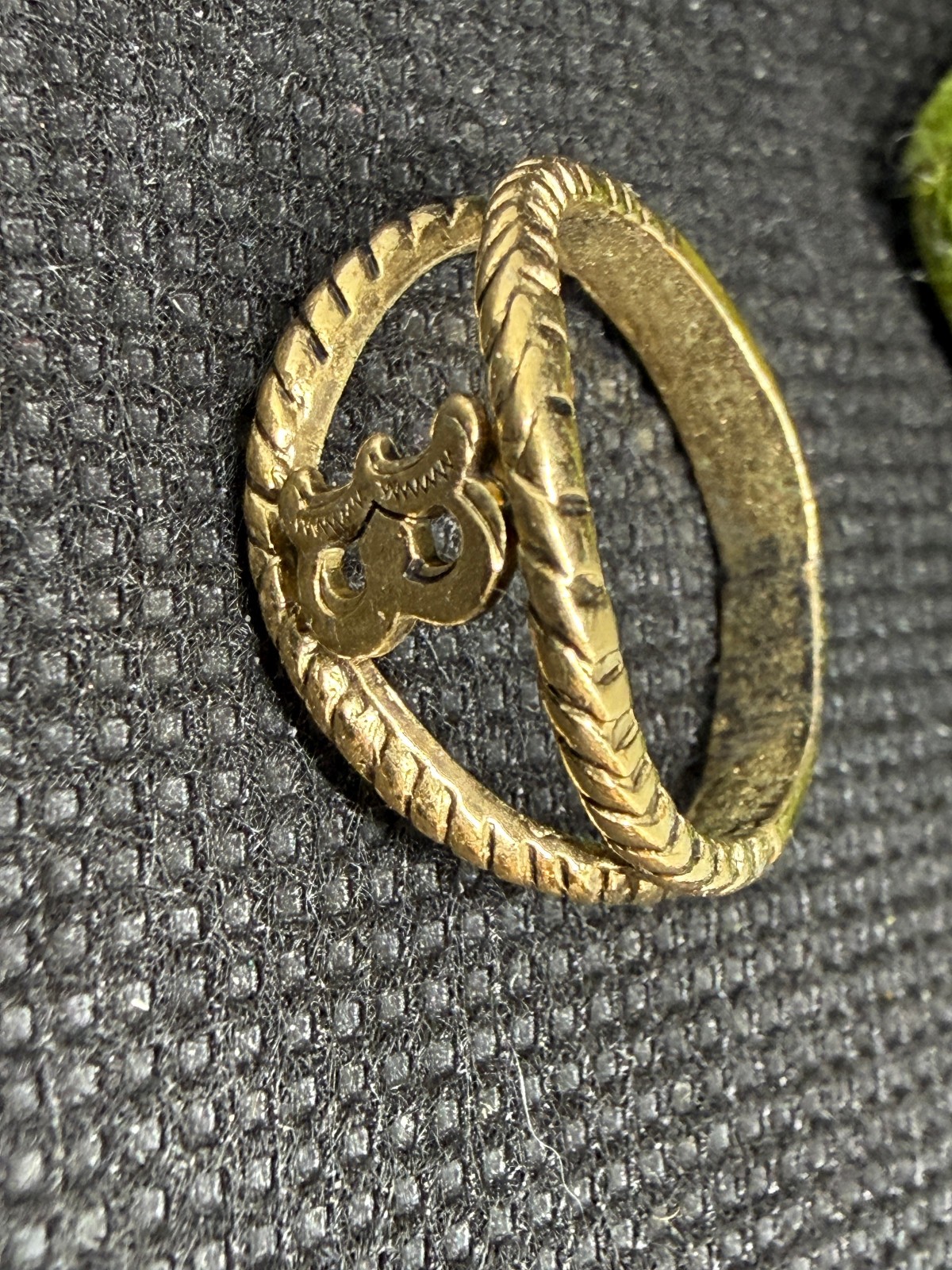 Vintage Gold Plated Monogram Signet “B” Ring Size 6 New Old Stock!
