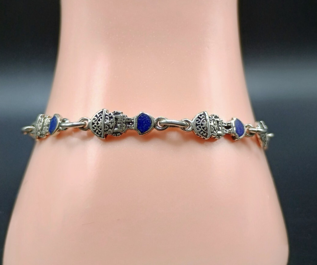 Unisex 950 Sterling Silver Tumi Bracelet from Pre-Columbian Culture