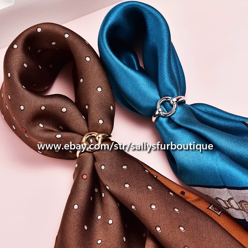 Sally’s Quality 100% Copper Scarf Ring Circle Buckles Brooch For Silk Scarves