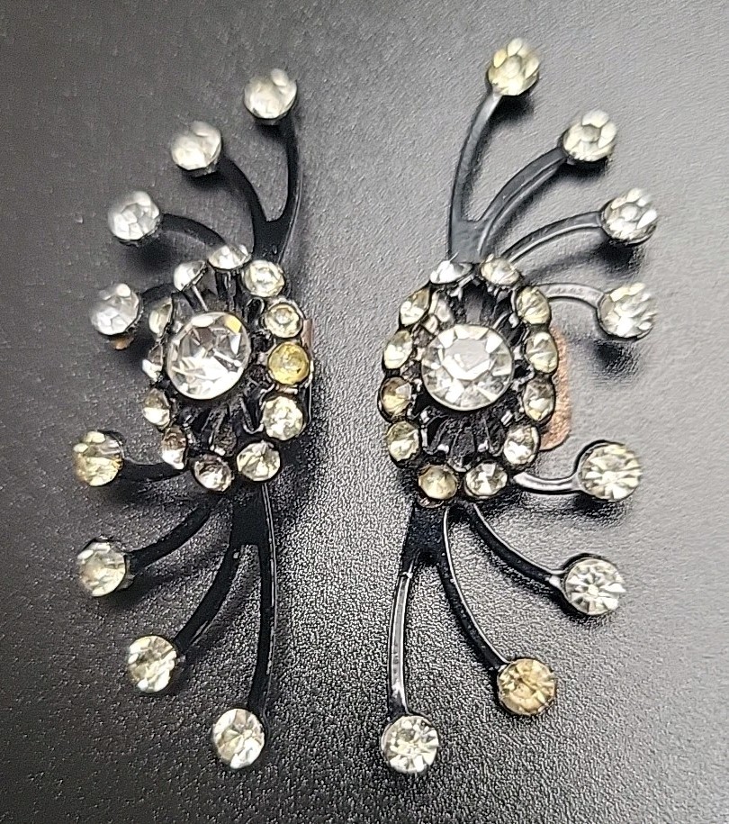 Vtg 1950s 1960s Clip On Earring Lot 13 Pairs Japan Hong Kong Beaded Cluster MCM