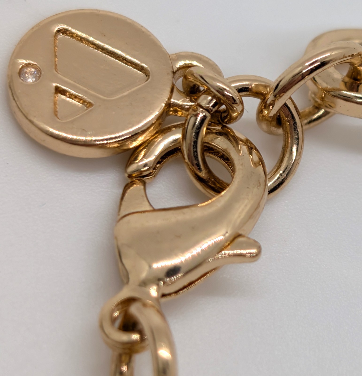 Nice Vintage Yellow Gold Plated Liz Claiborne Double Chain Bracelet