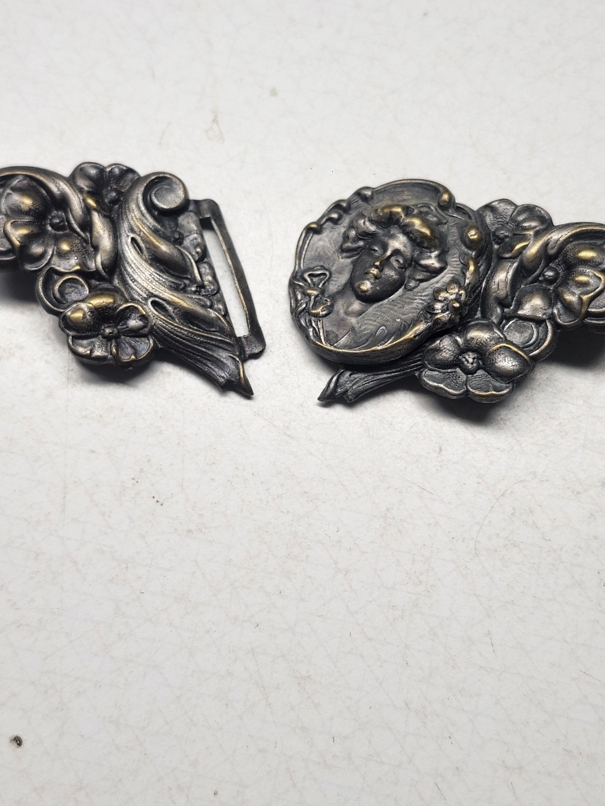 Antique Bronze Art Nouveau Buckle Accessory *A Work of Art!