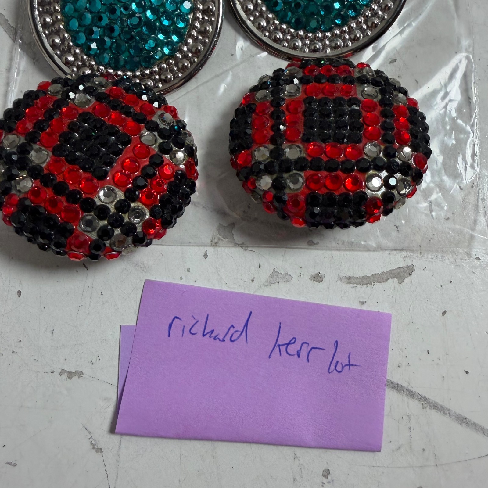 Vintage Richard Kerr Designer Geometric Dangle Statement Clip-On Earring – Lot