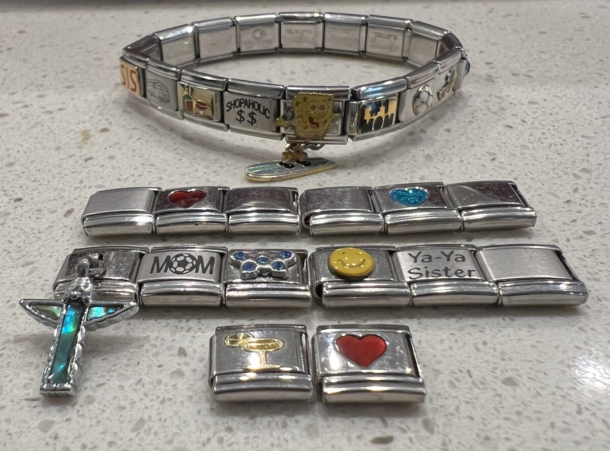 Trendy Window Charm Bracelet – Italian Bracelet With Many Charms!
