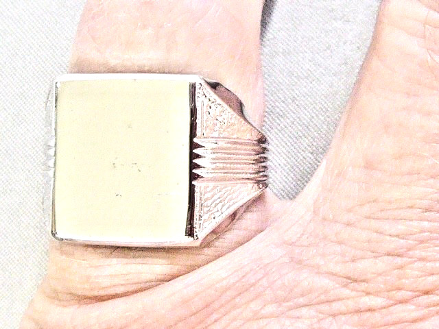UNCAS VINTAGE MEN’S STERLING SILVER SIGNET RING NO MONOGRAM SIZ 7.5 RING RING