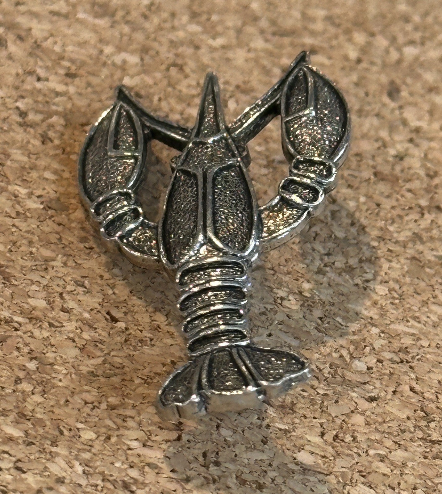 Silver Tone Lobster 1.5″ by .75″ Coastal Beach Nautical Brooch Pin