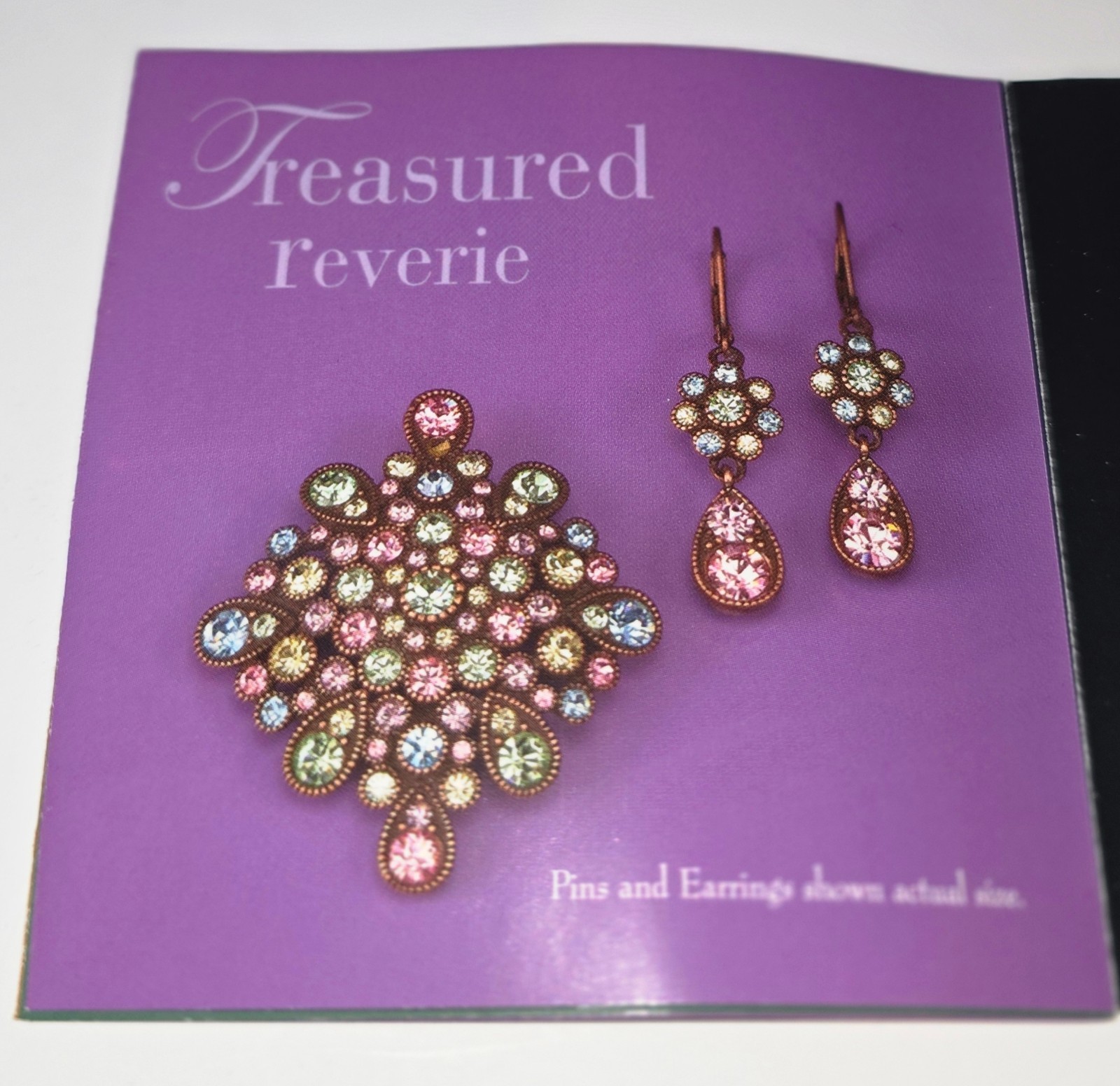 joan rivers jeweled secrets keepsake box Treasured Reverie brooch earrings pin