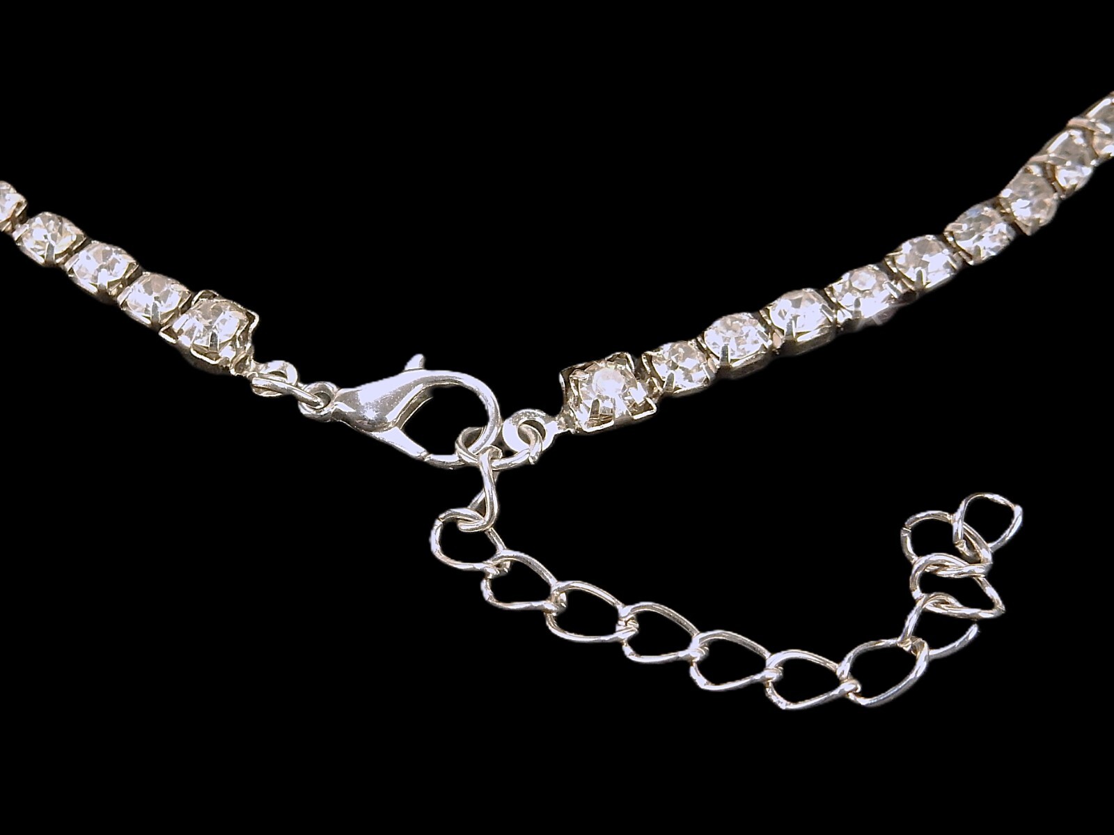 16″ Vintage Rhinestone Choker Necklace, Elegant, Delicate, Necklace, JWL-502