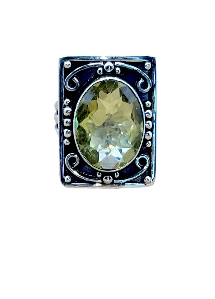 Vintage Nicky Butler Lemon Quartz RAJ Limited Addition Retired Ring Size 8