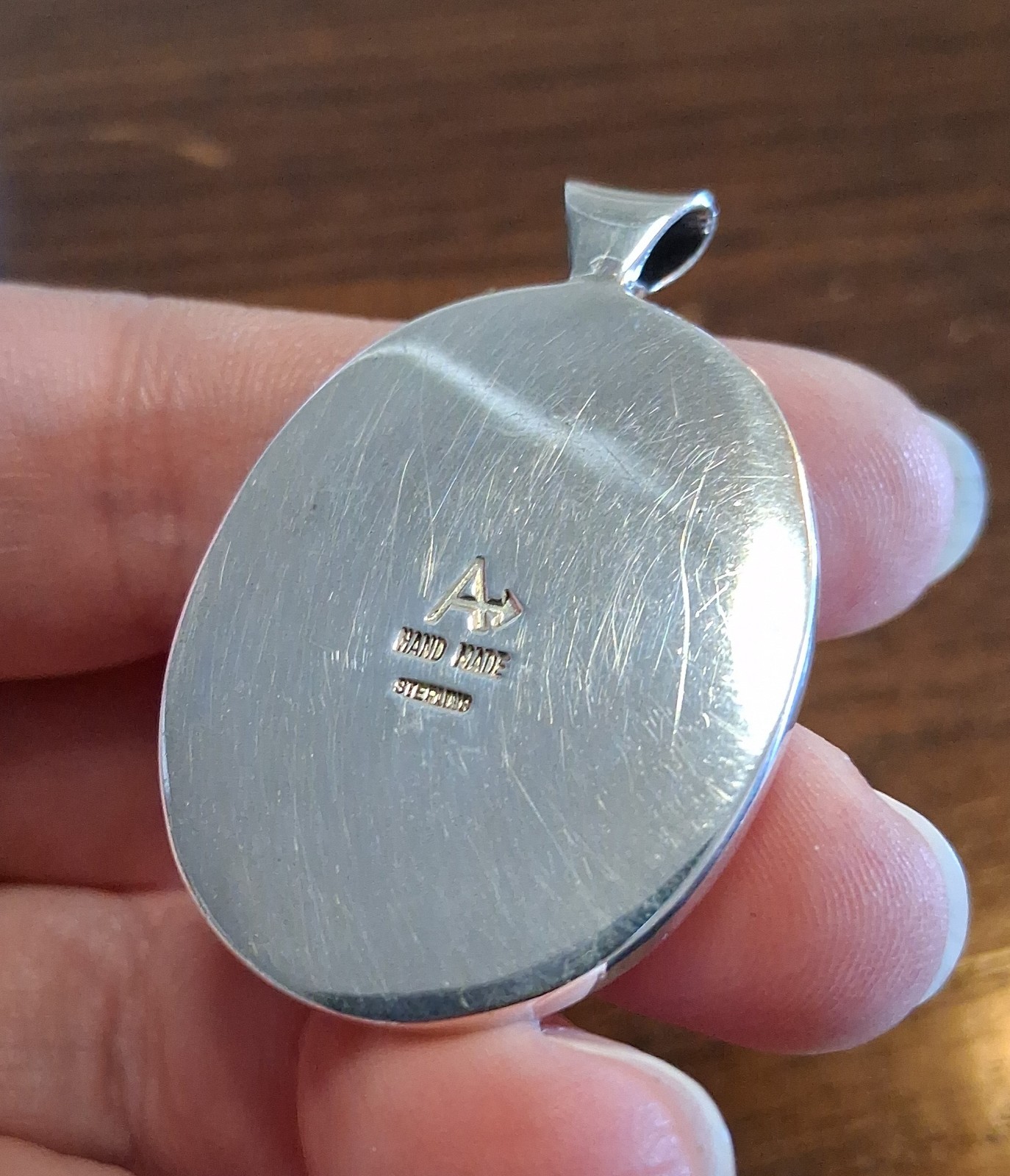 Vintage Sterling Crazy Lace Agate Pendant 19grams See Pics/Description