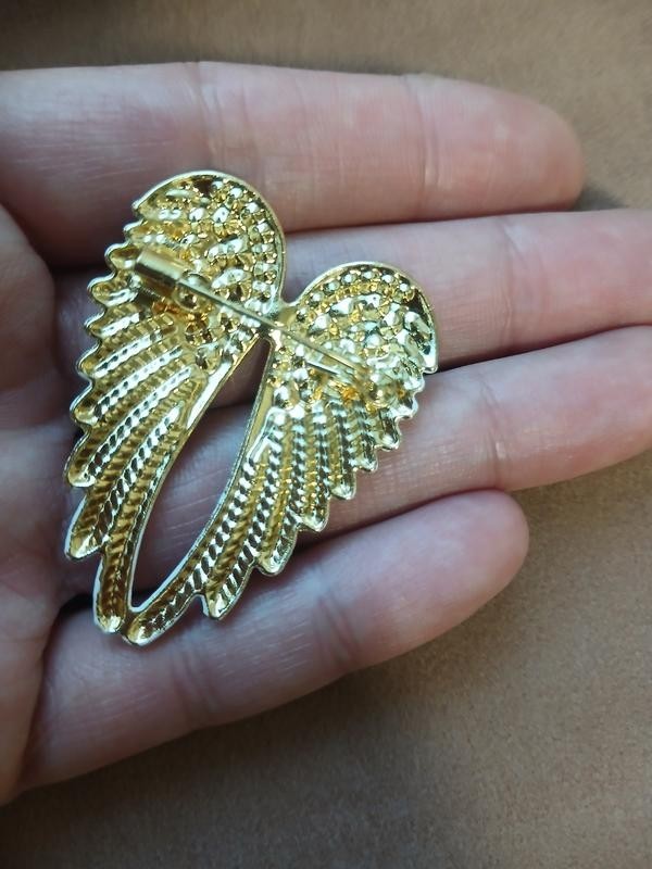New Collection White Angel Wings Brooch Size 5.1 cm