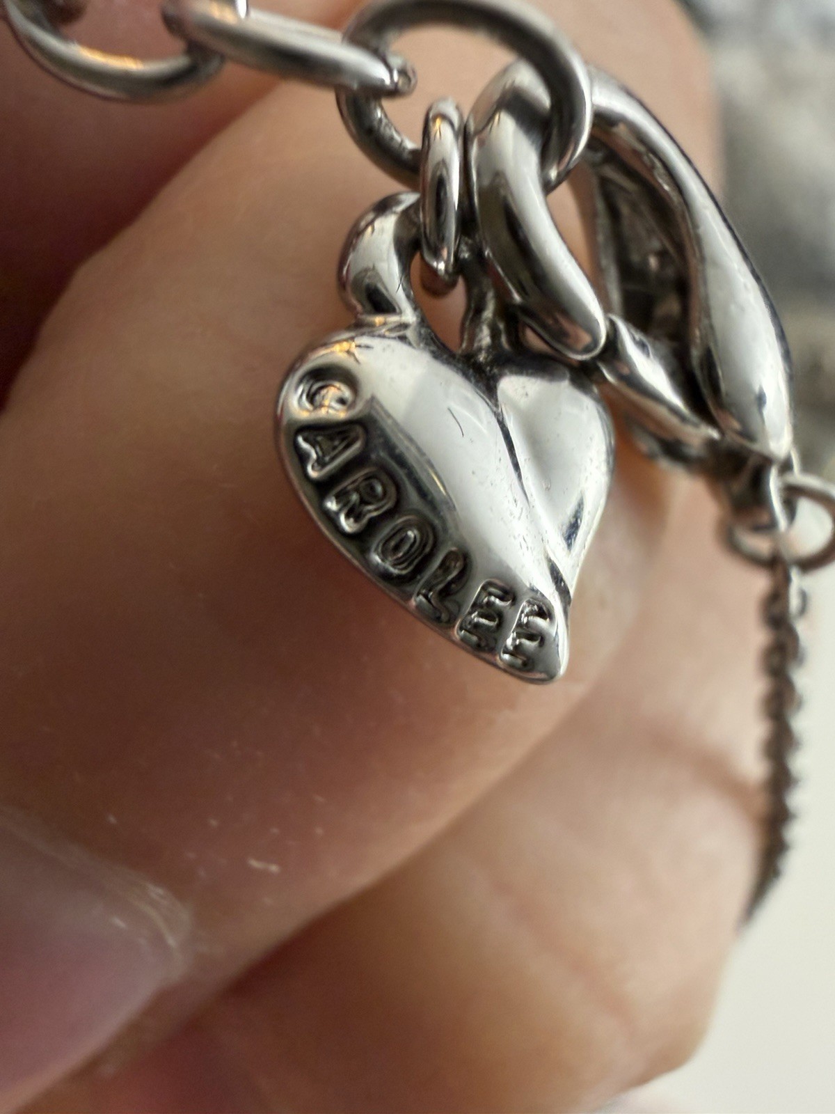 Carolee Signed Silver Tone Pavé Rhinestone Bow Pendant Pearl Drop Necklace 18in