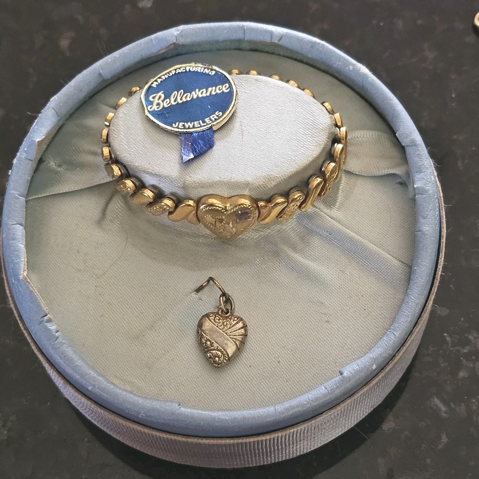 Bellavance &Sons Childs Expansion Heart Bracelet Gold Filled 1/20th 12k Vintage