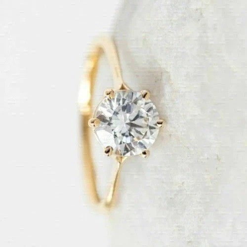 2.55Ct Art Deco Round Lab-Created Diamond Women’s Anniversary 14K Gold FN Ring